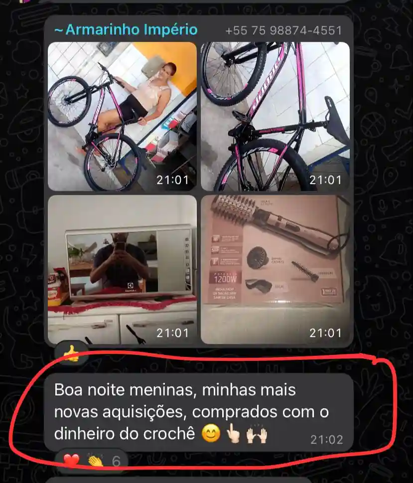 Depoimento de aluna satisfeita