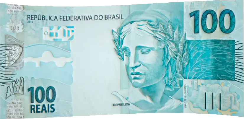 Nota de 100 reais representando a aposta
